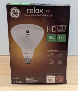 GE Relax HD LED Flood Light Bulb Soft White 900 Lumens 13-Watts 49525 BR40 - Picture 1 of 5