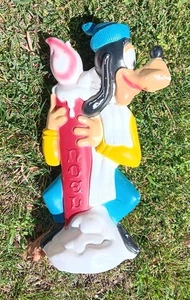 Vintage Disney Goofy Christmas Candle Plastic Blow Mold NO LIGHTS 15" - Picture 1 of 14