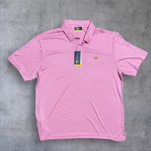 Jack Nicklaus Performance Golf Polo Shirt Mens Size Large Fuchsia Striped NWT - Picture 1 of 7