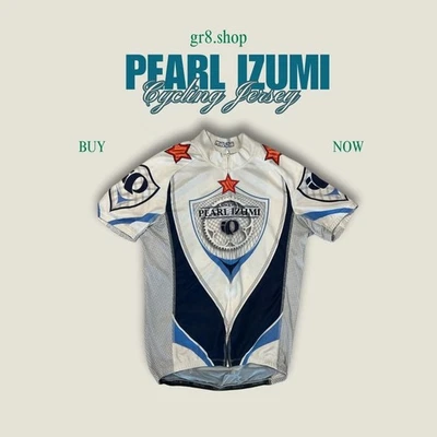 Pearl Izumi Mens Cycling Jersey Medium Blue/White Star Design Short Sleeve - Imagem 1 de 4