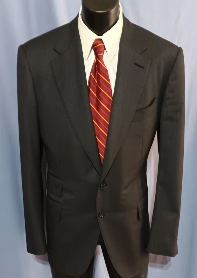 Abrigo deportivo Tom Ford 44L doble ventilación exquisito azul/gris Foto 1 de 4