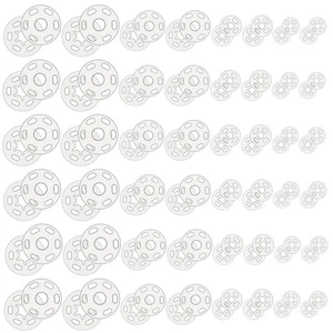 160 Sets Plastic Sew-On Snap Buttons Invisible Sew On Press Buttons Kit - Picture 1 of 7