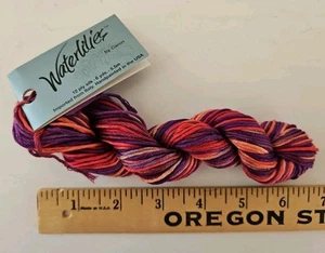 40 YARD SKEIN Caron Waterlilies MOLTEN LAVA #203 12-Ply Handpainted Silk Thread - Picture 1 of 4