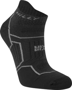 Hilly Twin Skin Socklet Running Socks Black Anti Blister Double Layer Sports Run - Picture 1 of 4