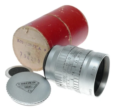 Angenieux 75mm f/2.5 P3 Cine Lens Boxed C-Mount fits Bolex - Image 1 of 4