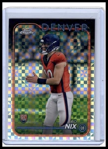 2024 Topps Chrome #206 Bo Nix X-Fractor - Picture 1 of 2