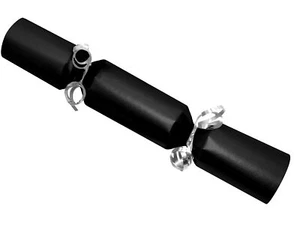 25 Wedding crackers kit. Jet with silver ribbon. - Picture 1 of 2