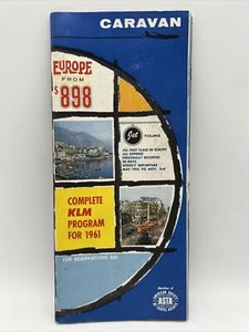 Caravan Jet Tours 1961 programa completo de KLM Royal Dutch Airlines primera clase - Imagen 1 de 6