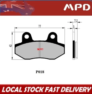 P018 REAR BRAKE PADS HYOSUNG GV 700 C / ST7 Deluxe (ST 700 I) - Picture 1 of 2