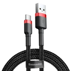 Cable de datos trenzado de carga rápida Cafule USB-A a USB-C en rojo/negro 1 m - Imagen 1 de 6