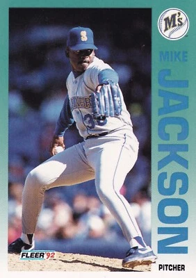 1992 Fleer #282 Mike Jackson Seattle Mariners + (Yes 3 Free Mystery Cards) - Image 1 of 2