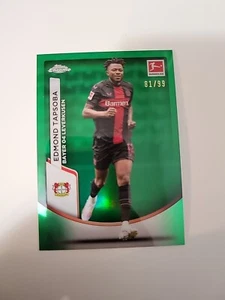 2023-24 Topps Chrome Bundesliga True Green REFRACTOR #/99 EDMOND TAPSOBA - Picture 1 of 2