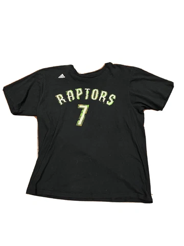 Toronto Raptors Lowry 7 Adidas NBA Basketball Black T-Shirt Sz XL  Go-To Tee Cover