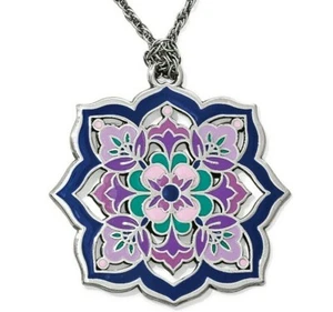 Neu mit Etikett Brighton Casablanca Schmuck Marokko lila Emaille Wendehalskette UVP 68 $ - Bild 1 von 5