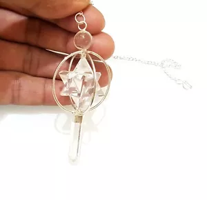 Cristal Natural Curación Péndulo Radiestesia Chakra Cristal Meditación Péndulo - Imagen 1 de 7