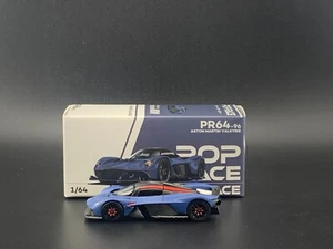 Pop Race Aston Martin Valkyrie Satin Marina Blue 1/64 - Picture 1 of 9