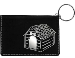 Home Sweet Bone Laser Engraved Leatherette Keychain Wallet - Picture 1 of 18