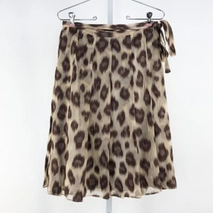 Tan Lafayette 148 New York Brown Animal Print Midi sz 8 - Bild 1 von 7