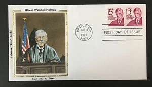 U.S. #1305e Oliver Wendell Holmes - coil pair - on Colorano FDC (A59) - Picture 1 of 1