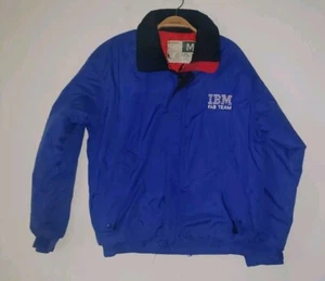 Vintage IBM FAB TEAM COMPUTER Jacket Blue Size Medium M - Picture 1 of 4