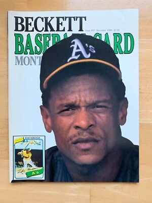 RICKEY HENDERSON BECKETT BASEBALL PRICE GUIDE DEC. 1989 - Image 1 of 4