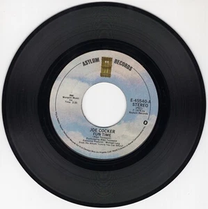 Joe Cocker on Asylum Records Fun Time / Watching the River Flow 45 RPM - Picture 1 of 2