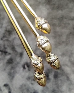 Medieval Needle Replica, Brass Acorn Head Seewing Pin, SCA Reenactors Needles - Picture 1 of 8