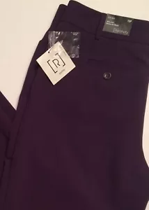 Relativity Jackie Pants Petite Size 10P Purple Flat Front Dress Casual NWT - Picture 1 of 9