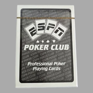 NEW Sealed ESPN Poker Club Professional Poker Playing Cards Black Deck - Picture 1 of 5