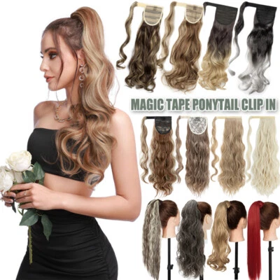 SEGO Wrap Around Ponytail as Human Hair Extensions Clip-In Pony Tail Long Hair Piece