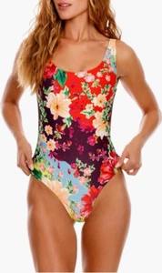 AGUA BENDITA KORALINE DAWN FLORAL REVERSIBLE ONE-PIECE SWIMSUIT SIZE SMALL $210 - Picture 1 of 12