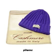 Purple cashmere and wool blend hat made in Italy unisex Pifwear C010-3