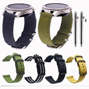 Quick Release Military Woven Nylon Canvas Fabric Watch Band Strap Buckle 20 22mm