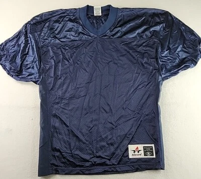 Alleson Athletic Youth Practice 网眼足球球衣蓝色男孩 XL 100% 尼龙 — 第 1/4 张图片