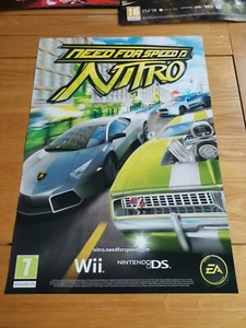 Authentic 2009 NFS Need For Speed Nitro Game Poster 59cm x 42cm ##RARE## - Picture 1 of 7