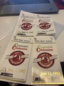 4-100th Anniversary Centennial Celebration Tickets St Louis Cardinals Field Seat - Picture 1 of 12