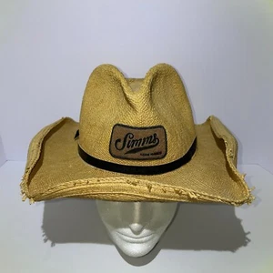 Simms Fishing Straw Cowboy Hat Size M/L Distressed - Picture 1 of 7