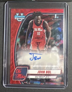 John Bol No. 31 Bowman Chrome 24-25 basketball Red Auto /45 - Picture 1 of 3