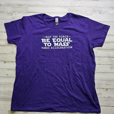 Divertida Camiseta Gráfica Parodia Star Wars (2XL) para Profesor de Ciencias Física 4 de Mayo F=MA Foto 1 de 4