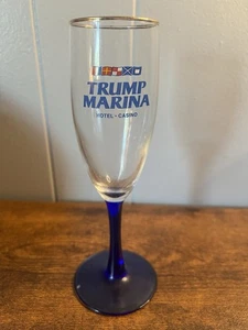 TRUMP MARINA HOTEL CASINO CHAMPAGNE GLASS - Picture 1 of 3