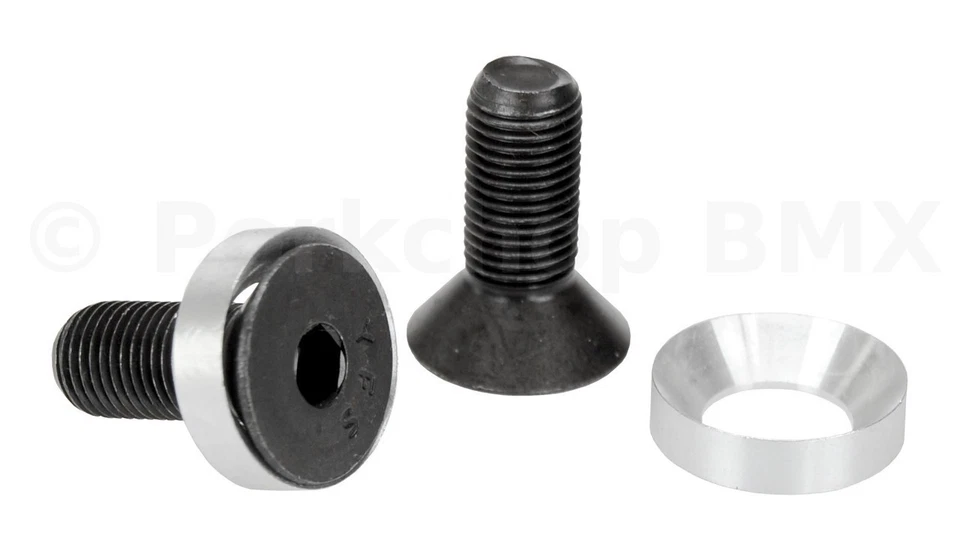 Pernos de husillo de manivela BMX para bicicleta 3/8" X 24T se adapta a perfil (PAR) - NEGRO Foto 1 de 1
