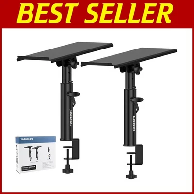 Universal Compatibility Speaker Stands with Adjustable Height & Tilt Function - Image 1 of 4