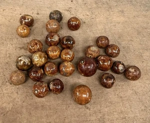 27 Antique Bennington Marbles Brown Color Variety Of Sizes - Picture 1 of 11