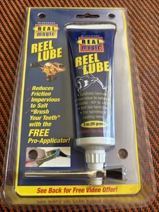 Mulinello Lubrificante Vintage Real Magic Nuovo Con Applicatore Pesca - Foto 1 di 2