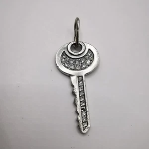 Vintage 925 Sterling Silver Pendant | Handmade Miniature Zircon Jewelry 1.84g - Picture 1 of 8