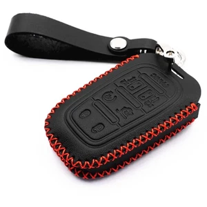 For Chrysler Pacifica 2017 2018 2019 2020 Black Leather 7 Buttons Key Fob Cover - Picture 1 of 5