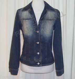 BEAUTIFUL UNITED COLORS OF BENETTON BLUE DENIM JACKET size S Made in Italy - Picture 1 of 4