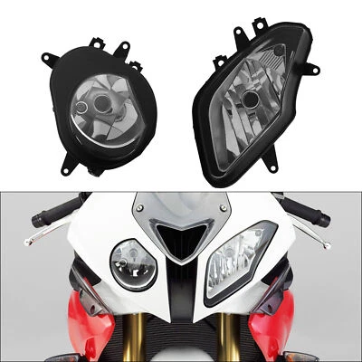 Conjunto de faros delanteros negros lentes transparentes aptos para BMW S1000RR HP4 2010-2014 Foto 1 de 4