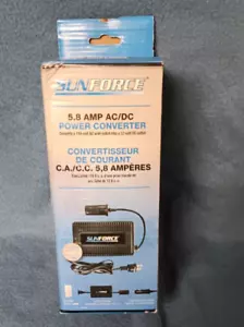 New Sunforce 5.8 Amp AC/DC Power Converter Camping Auto - Picture 1 of 3