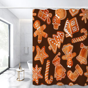 Shower Curtain Waterproof Fabric Bathroom Decoration+12*HOOKS